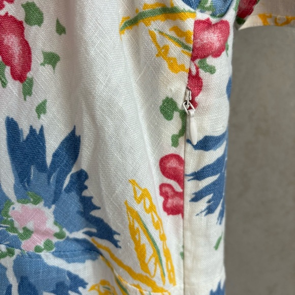 POLO RALPH LAUREN  Floral Button-Front Linen Dress, Size 16 - Picture 15 of 15